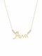 Ioannis Kosmima Necklace Name In 9 K Gold With Zircon