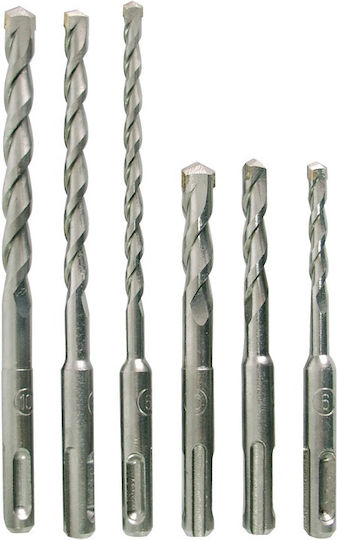 Mega Mega 6er Set Bohrmaschinen mit SDS Plus Bohrer Spitze für Gemäuer