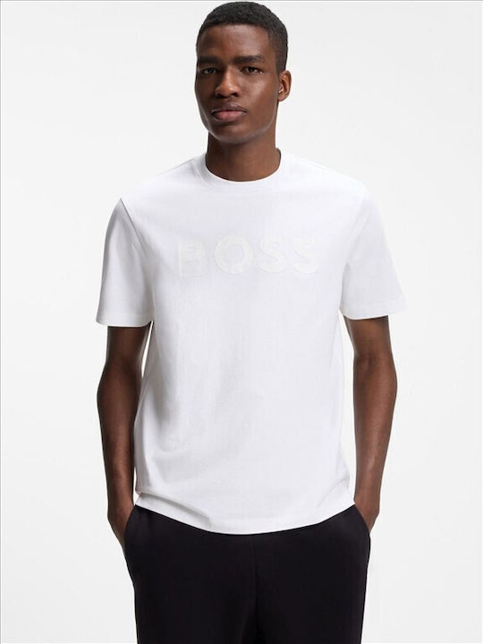 Boss Jersey Jersey T-shirt Λευκό