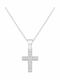 Ios Women's Silver Cross with Chain