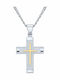 VTJ Men's Silver Cross with Chain