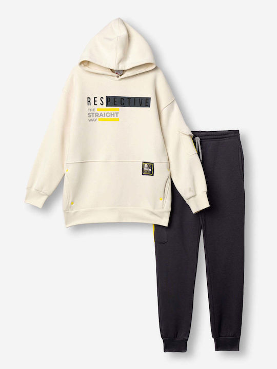 Funky Kids Sweatpants Set Ecru