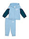 Kids Sweatpants Set With Jacket Block Hooded