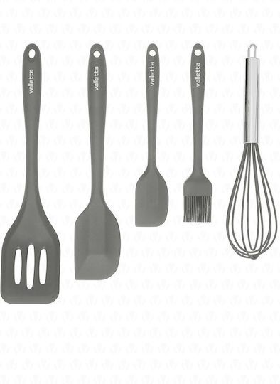 SteweHome Silicone Cooking Utensil Set 5 Pieces Red