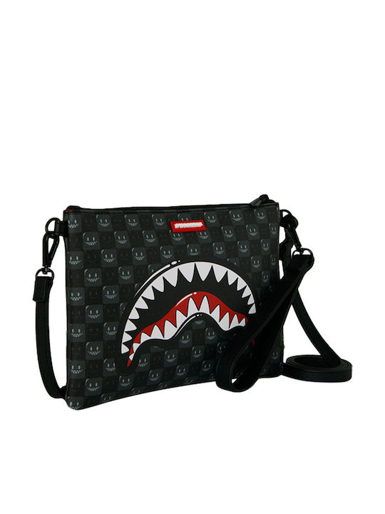 Sprayground Sharks In Paris Men's Black Sling Bag