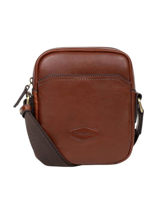 Leather Men's Shoulder / Crossbody Bag Brown