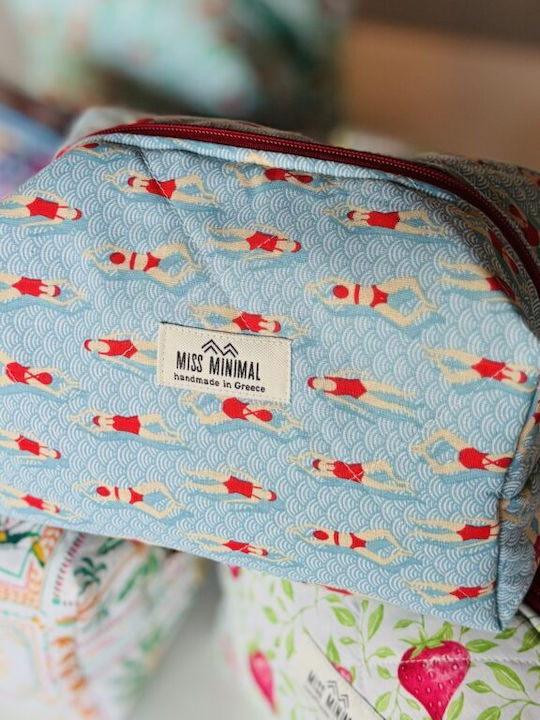 Miss Minimal Zipper Box Toiletry Bag Aqua Muse 22 X 13 X 23 Cm