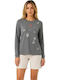 Damen Bluse Langärmelig Grau