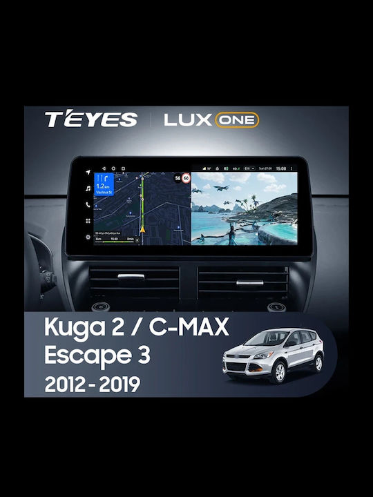 Teyes Lux One Car Navigation Ford Kuga 2013-2019 4+32gb 12.3" Ips Octa-core 2ghz Android 4g Bluetooth 5.1 Dsp
