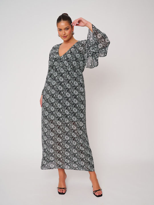 Summer Maxi Dress for Wedding / Christening Black and White