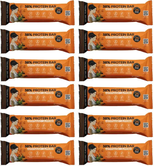 Mythic Flavors Proteinriegel mit 38% Proteingehalt & Geschmack Mandel & Honig 12x65g