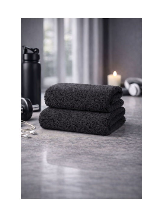 SteweHome Set 2 Piese Prosoape Sportive Textură Moale Uscare Rapidă 50x90 Cm