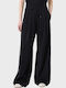 Pantaloni Largi Dama Cu Cauciuc Model Cu Dungi Negri