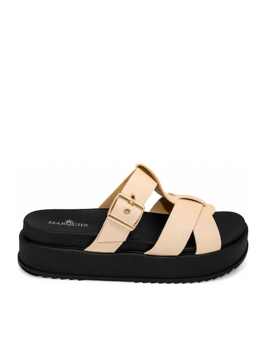 Summer Women's Beige Platforms SI-1140-26FL-BEIGE