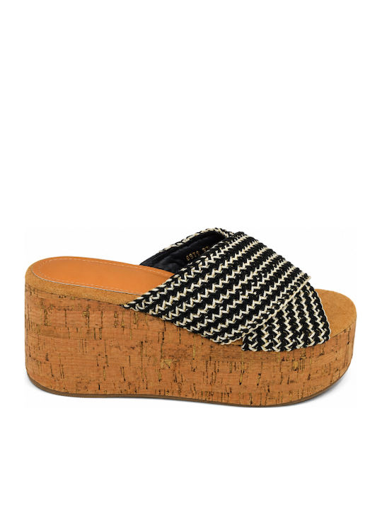 Women's Black Summer Platforms SI-6971-26FL-Black