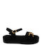 Women's Black Summer Platforms SI-2268-26FL-BLACK