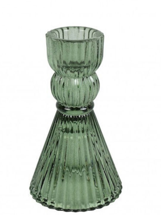 Atmosphera Kerzenhalter Glas in Grünem Farbe 6x10.5cm