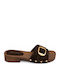 Flat Mules σε Καφέ Χρώμα