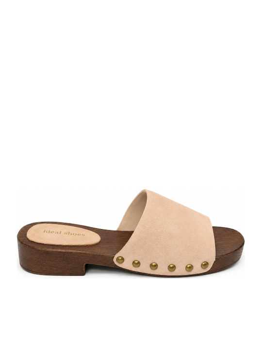 Flat Mules In Beige Colour SI-3273-26ML-Beige
