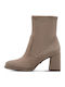 Wildleder Damen Stiefeletten Beige