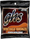 GHS Strings Vintage Bronze Set of Bronze Acoustic Guitar Strings 13 - 56" Medium