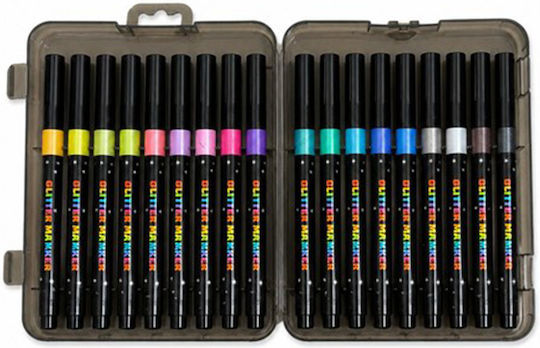 Marker Μαρκαδόροι Ζωγραφικής με Glitter Σετ 18 χρώματα