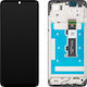 Motorola Mobile Phone Replacement Screen with Touch Mechanism and Frame for Motorola Moto G06 Black
