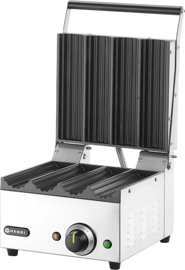 Ready Commercial Sandwich Maker with Smooth Surfaces with Ribbed Surfaces 1800W