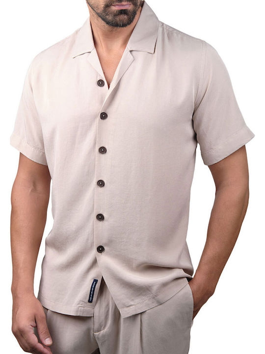 Short Sleeve Beige Shirt