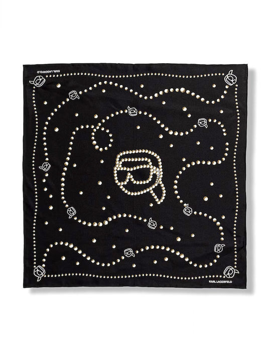 Karl Lagerfeld Women's Silk Shawl Black