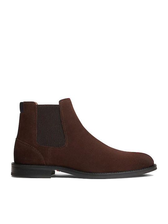 Suede Chelsea Μποτάκια Καφέ
