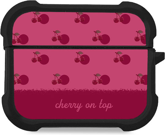 Sonique Delulu Polka Era Series Silicone Case in Burgundy Colour for Apple AirPods Pro