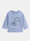Kids Top Long-sleeved Blue Busoftee2