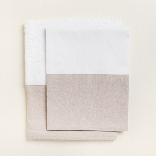 Ntampoudis Set of White Christening Oilcloths 3 Pieces