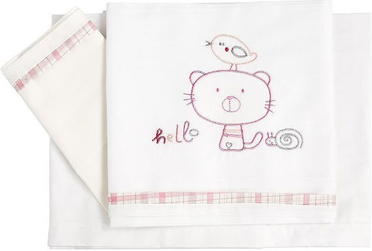 O Kosmos tou Morou Set Cat Rosa 100x160cm