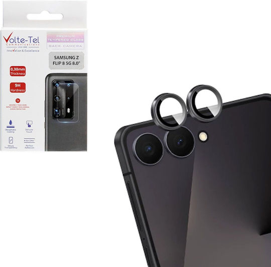 Volte-Tel Camera Protection Tempered Glass Black for Samsung Z Flip 8 5g