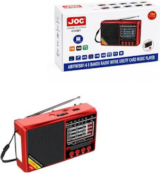 Joc H10BT Tragbares Batterie-Radio Rot