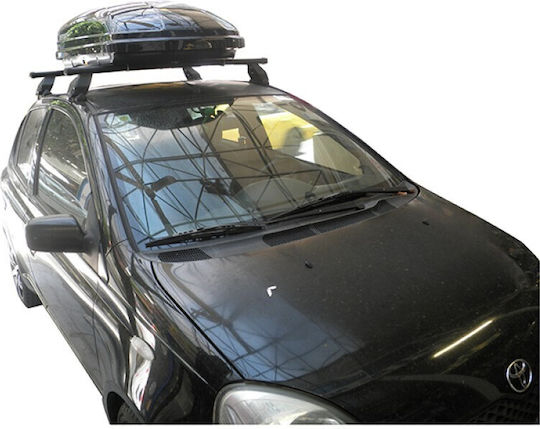 Menabo Kit Bars Legs Roof Box Menabo Mania 320lt Black Toyota Yaris 2005-2010 3 Pieces Car Roof Bars