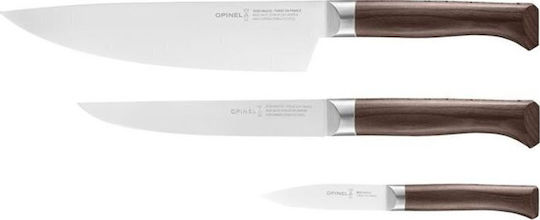 Opinel Trio Les Forges 1890 Σετ Μαχαίρια από Ανοξείδωτο Ατσάλι 3τμχ