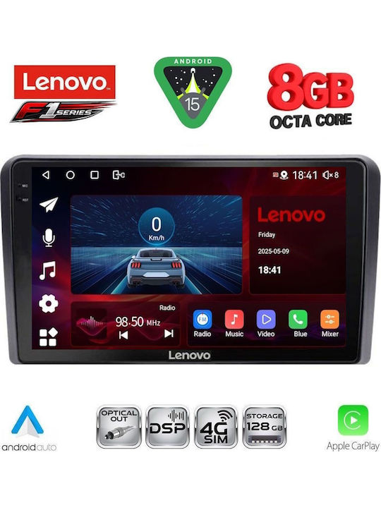 Lenovo Lenovo Auto-Audiosystem Für Fiat Panda 2003-2012 Bluetooth USB Eingebautes Wi-Fi GPS Apple CarPlay Android Auto Mit 9 Zoll Touchscreen SSR 10139 CPA