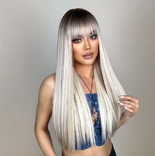 Animis Beauty Perucă cu Păr Sintetic în Culoare Blondă Deschisă 66cm