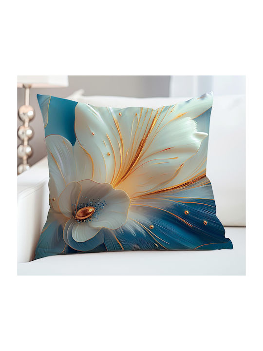 Darymex Set Huse Pentru Pilote Bumbac Satinat 220x200cm Supraadult Cu 2 Fețe De Pernă Albastre