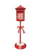 Christmas Metal Mailbox Red 32 X 32 X 119 H Cm