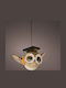 Beauty Home Illuminated Christmas Plastic Owl Figure Brown Height 16cm