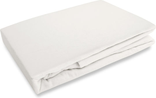 Darymex Cearceaf King Size Din Flanel Cu Hugger Din Cauciuc 180x200cm Ecru
