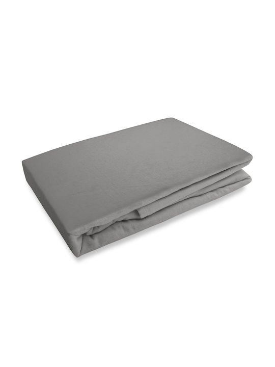 Darymex Cearceaf De Pat King Size Din Flanel Cu Hugger Din Cauciuc 180x200cm Gri