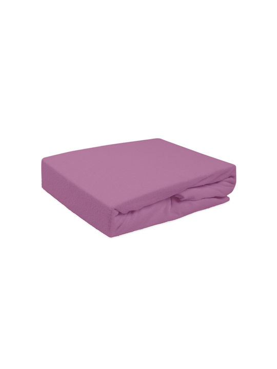 Darymex Σεντόνι King Size με Λάστιχο 200x220εκ. Ανοιχτό Μωβ Λιλά