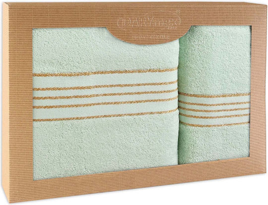 Darymex Set De Prosoape De Baie 2 Buc Verde Mentă Greutate 500gr/m²