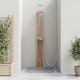 vidaXL Pool Shower from Natural Wood 257x51x24cm White