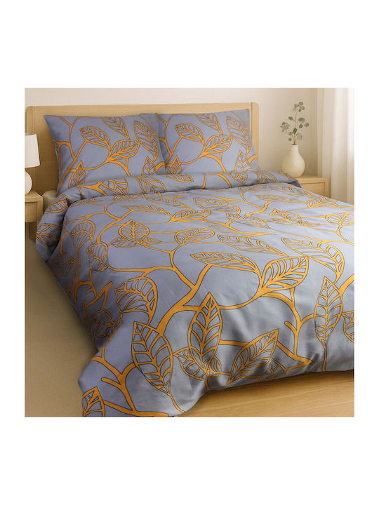 Darymex Cotton Duvet Cover Set 160x200cm Single With Pillowcase Grey